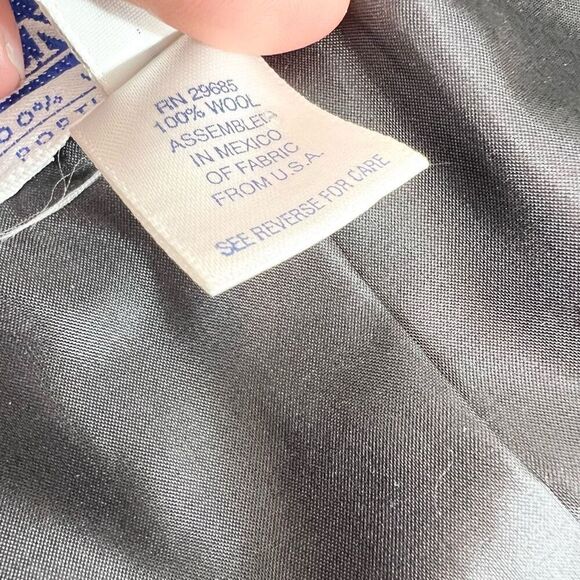 Pendleton Blazer Womens Size 14 Black Wool One Button Collared Single Breasted - Picture 3 of 8